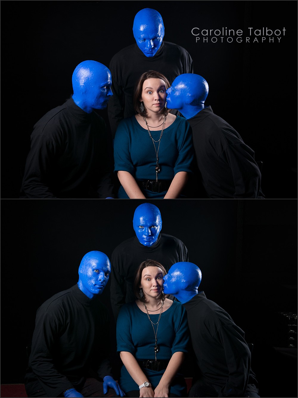 Blue Man Group Boston Kiss Portrait